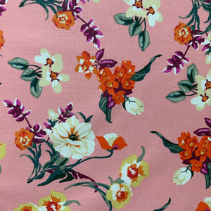 Coated Cotton Pink Floral