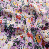 Tropical Floral (Lilac) Printed Cotton Lawn