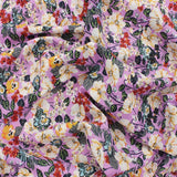 Tropical Floral (Lilac) Printed Cotton Lawn