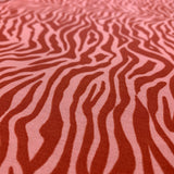 Coated Cotton Orange Zebra print